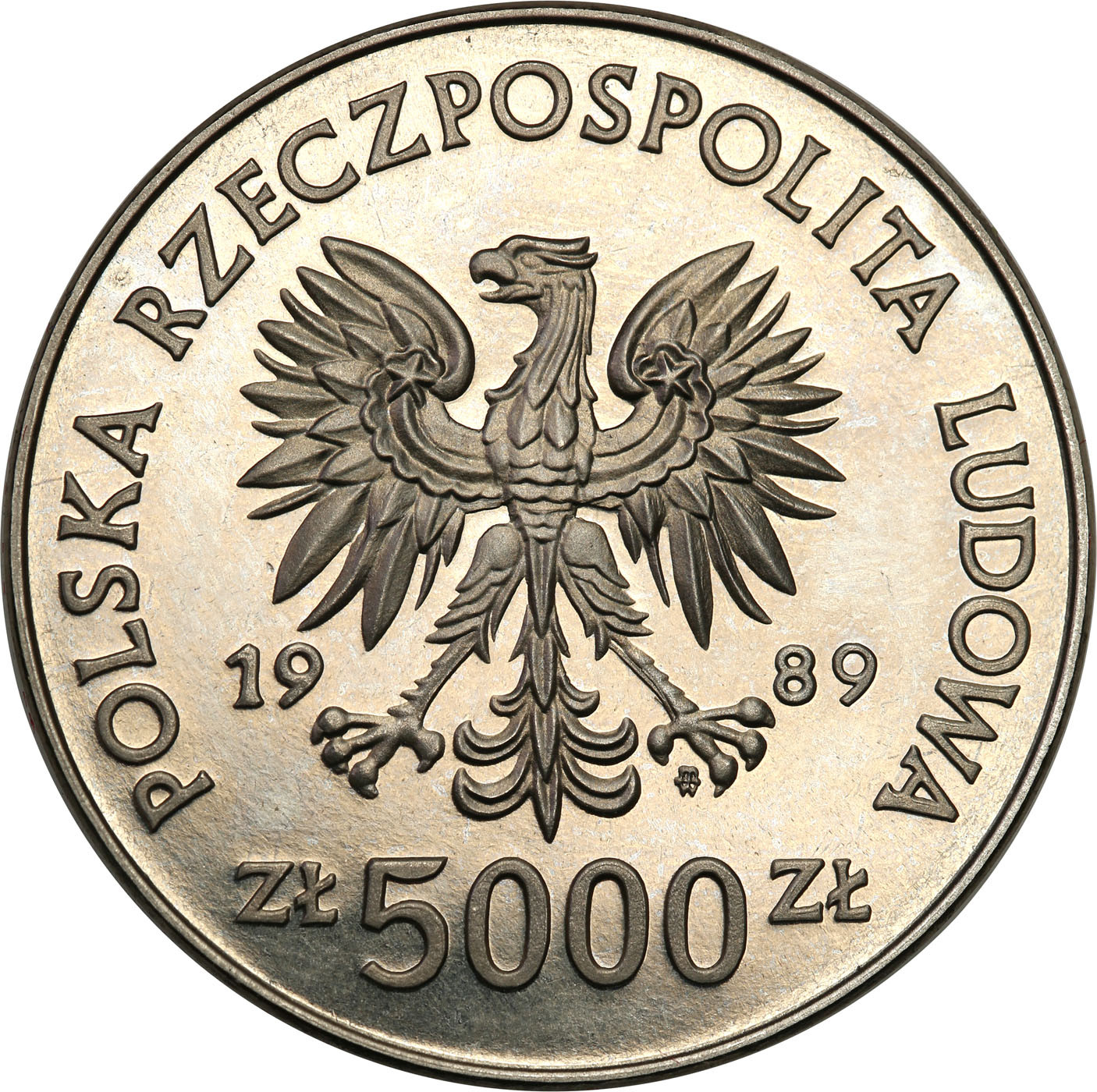 PRL. PRÓBA Nikiel 5000 złotych 1989 – Westerplatte